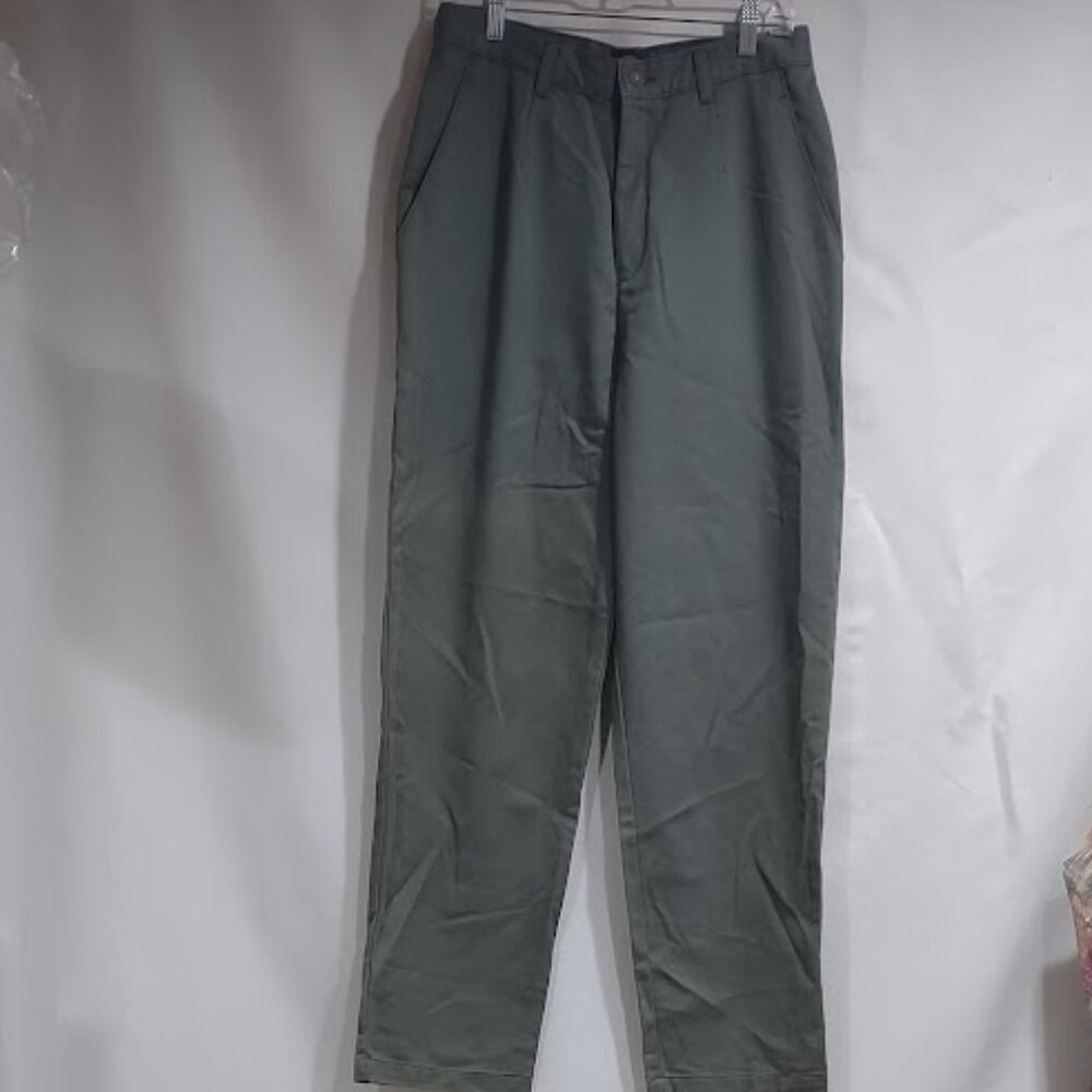 RIDER CASUAL 2 POCKET KHAKI GREEN JEANS ALL COTTON HI RISE STRAIGHT LEG SIZE 12M